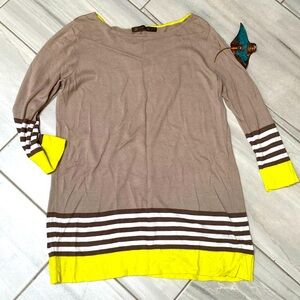 The LIMITED (Original) Outback Red colorblock stripe tunic sweater - size XL🔻